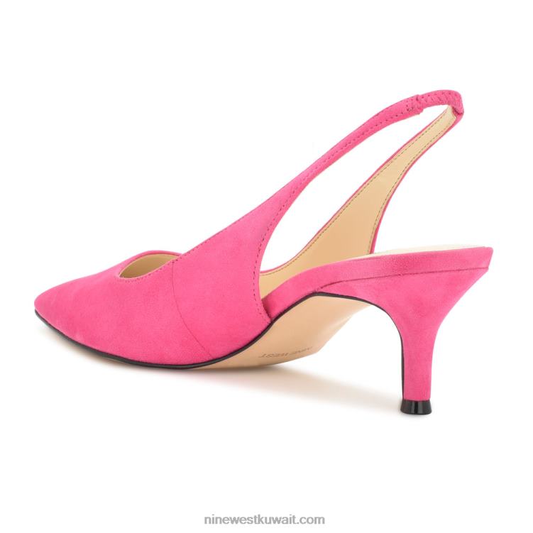 Nine West مضخات nataly slingback النيون الوردي الجلد المدبوغ VVL081154