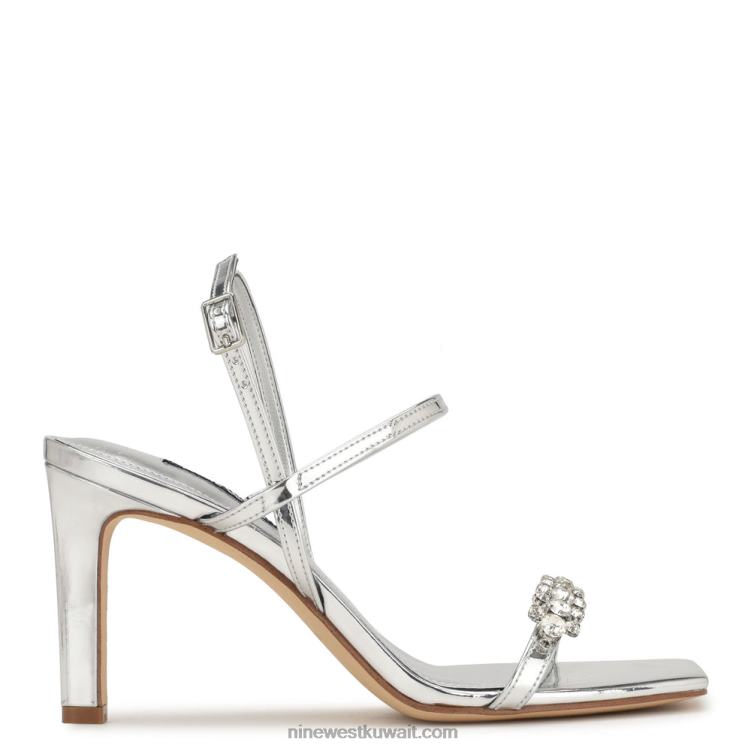 Nine West صندل بكعب من oreece فضة VVL08162