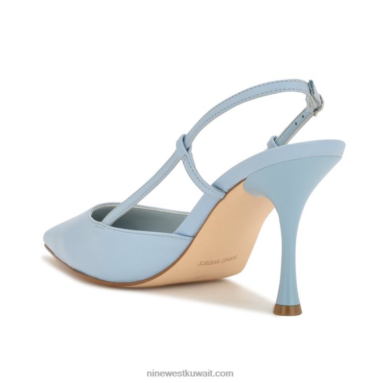 Nine West مضخات peni slingback جلد أزرق فاتح VVL081394