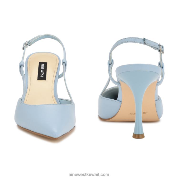 Nine West مضخات peni slingback جلد أزرق فاتح VVL081394