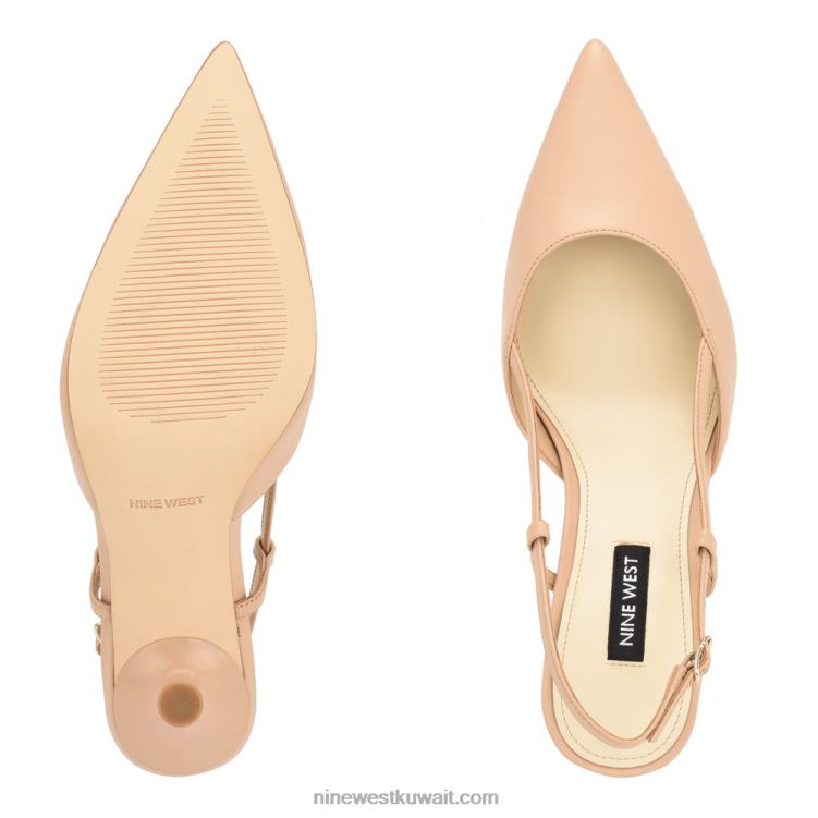 Nine West مضخات peni slingback جلد أحمر الخدود الدافئ VVL082103