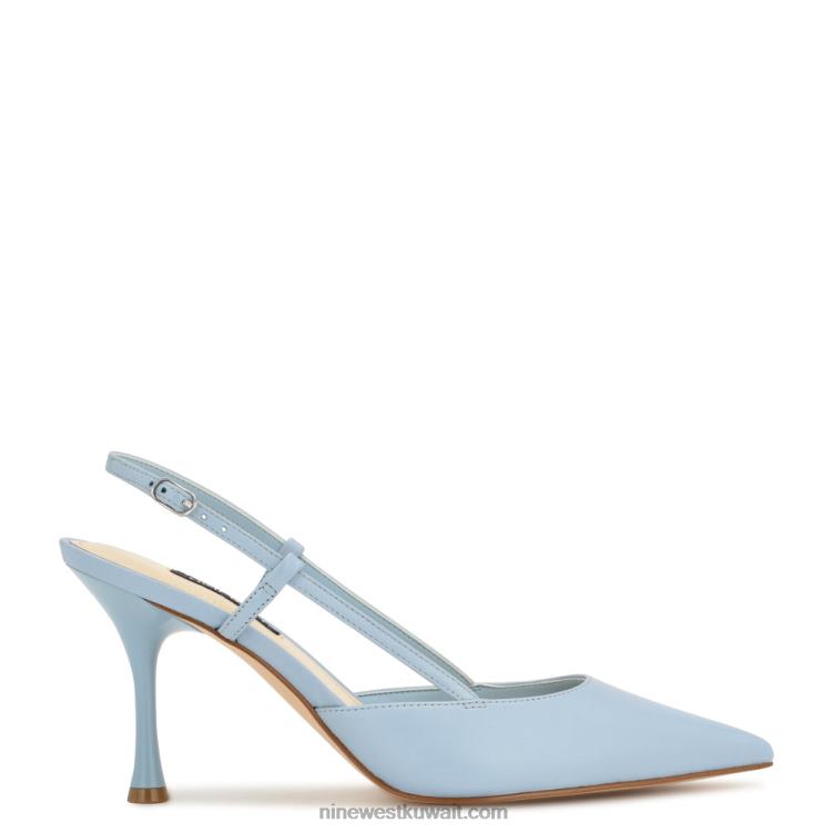 Nine West مضخات peni slingback جلد أزرق فاتح VVL082104