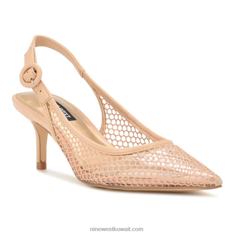 Nine West الكثير مضخات slingback شبكة أحمر الخدود الدافئ / واضح VVL081406