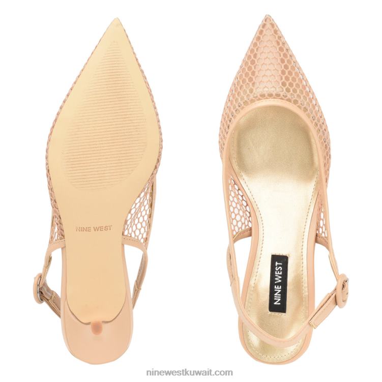 Nine West الكثير مضخات slingback شبكة أحمر الخدود الدافئ / واضح VVL081406