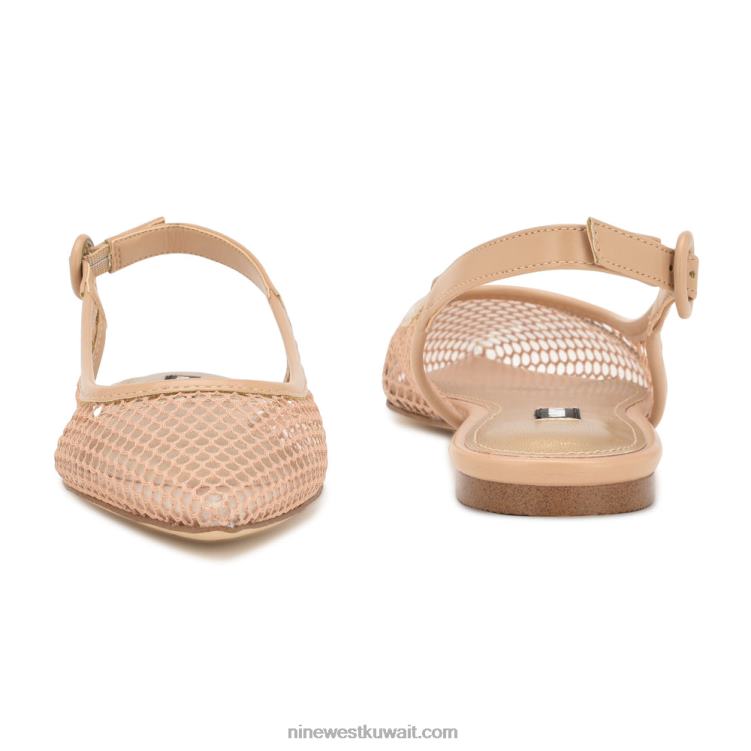 Nine West الشقق شبكة النخالة slingback أحمر الخدود الدافئ / واضح VVL082303