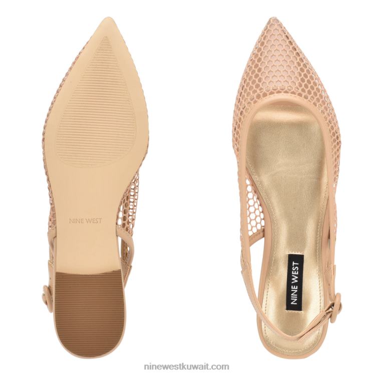 Nine West الشقق شبكة النخالة slingback أحمر الخدود الدافئ / واضح VVL082303